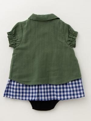 ロンパース・カバーオール|【ベビー服】Ampersand（アンパサンド）重ね着風スカートロンパース