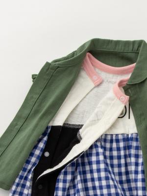 ロンパース・カバーオール|【ベビー服】Ampersand（アンパサンド）重ね着風スカートロンパース