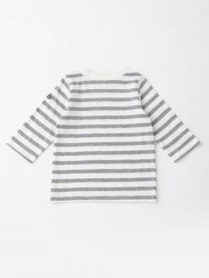 ベビートップス|Ampersand（アンパサンド）デイリーボーダー7分袖Tシャツ