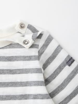 ベビートップス|Ampersand（アンパサンド）デイリーボーダー7分袖Tシャツ