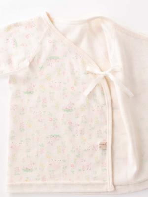 コンビ肌着・新生児/ベビー肌着|Boribon oeuf（ボリボンウーフ）オーガニックフライスプリント短肌着