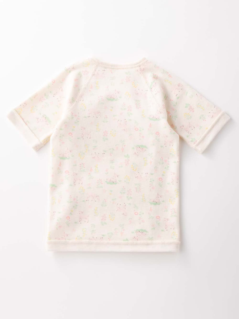 コンビ肌着・新生児/ベビー肌着|Boribon oeuf（ボリボンウーフ）オーガニックフライスプリント短肌着