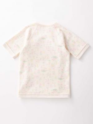 コンビ肌着・新生児/ベビー肌着|Boribon oeuf（ボリボンウーフ）オーガニックフライスプリント短肌着