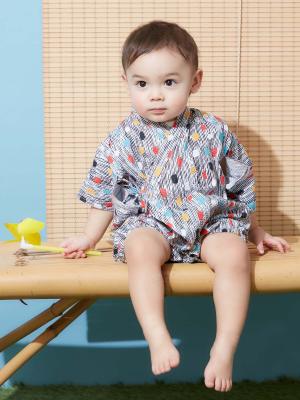 甚平・浴衣|OCEAN&GROUND(オーシャンアンドグラウンド)甚平|ブラックストライプ