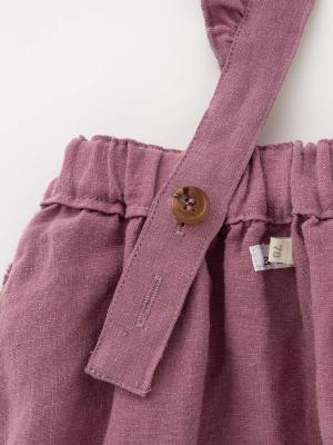 ベビー パンツ|La Stella（ラ ステラ）リネンフリルショルダーサロペット