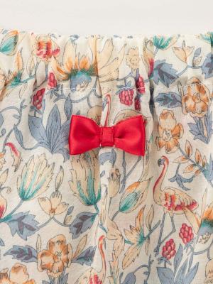 ベビー ブルマ|【ベビー服】【日本製】【BIJOUX & BEE】花柄ラッフルブルマ