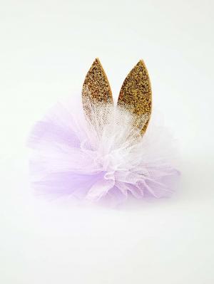ベビー帽子（新生児・乳児）|【日本製】【BIJOUX & BEE】うさぎ耳チュールヘアクリップ|ゴールド
