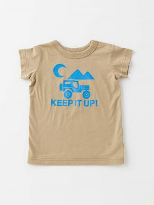 ベビー パンツ|Ampersand（アンパサンド）アウトドア柄Tシャツ＆パンツ2点セット|ベージュ