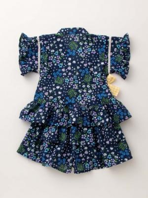 甚平・浴衣|Ampersand（アンパサンド）小花柄フリルスカート甚平