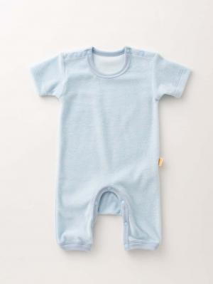 ロンパース・カバーオール|【日本製】ANGELIEBEオリジナル シンカーパイルロンパース|サックス