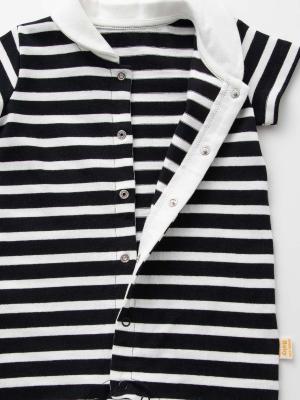 ロンパース・カバーオール|【親子コーデ可】ベビーマリンボーダーロンパース