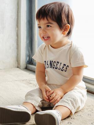 ロンパース・カバーオール|【ベビー服】【日本製】ANGELIEBEオリジナルカレッジロゴロンパース|キナリ