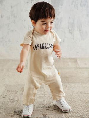 ロンパース・カバーオール|【ベビー服】【日本製】ANGELIEBEオリジナルカレッジロゴロンパース|キナリ