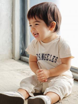 ロンパース・カバーオール|【ベビー服】【日本製】ANGELIEBEオリジナルカレッジロゴロンパース|キナリ