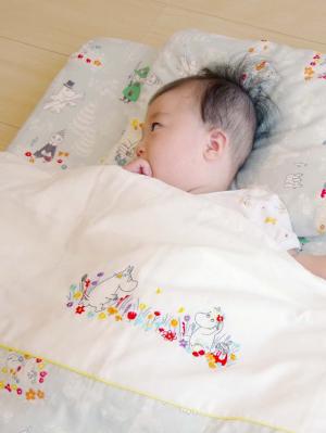 ベビーベッド・布団|【日本製】ムーミン ベビー布団9点セット|ミスティグレー