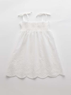 ベビー ワンピース|【ベビー服】【親子コーデ可】【3WAY】【セット】スカラップレースシャーリングキャミワンピース&ブルマセット|オフ