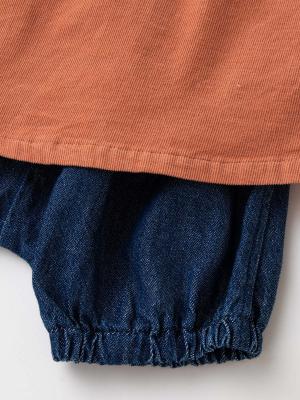 アウトレット|La Stella（ラ ステラ）刺繍チュニック＆ブルマ2点セット