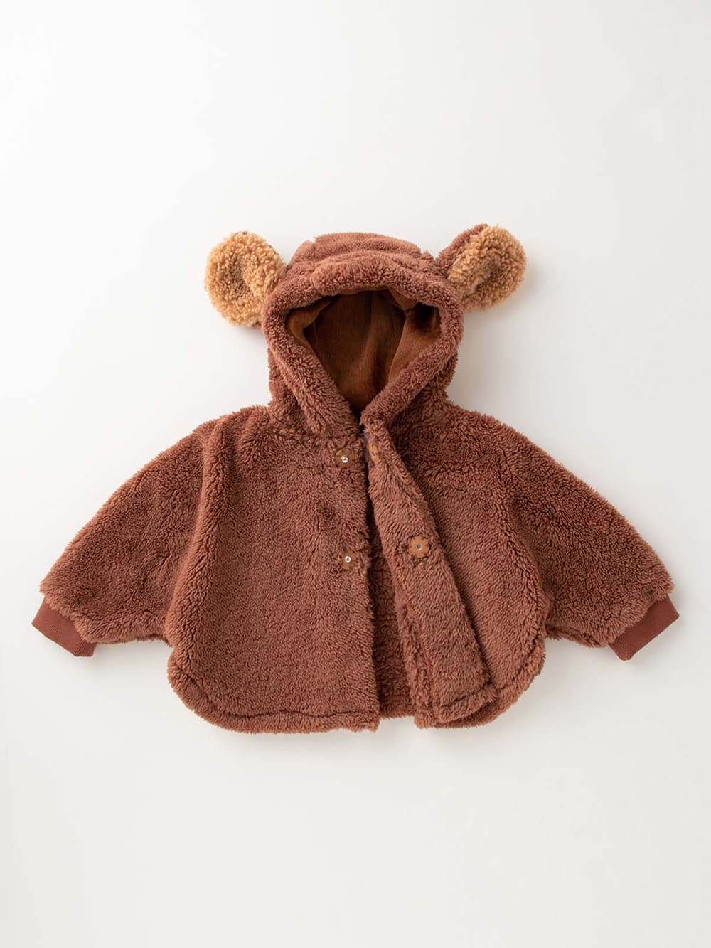 ベビー アウター|La Stella（ラ ステラ）ボアミミ付フードマント