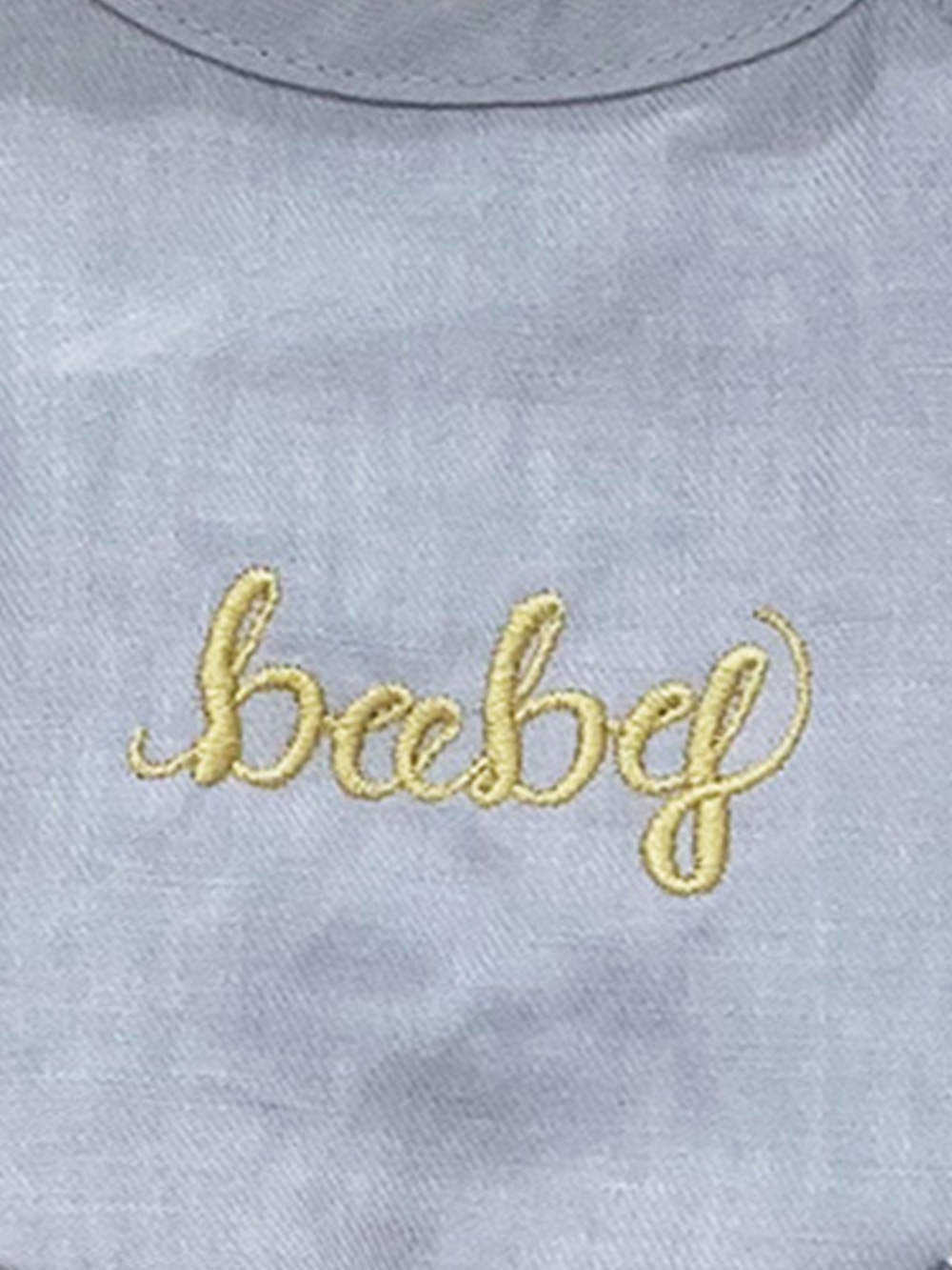 スタイ（よだれかけ）|【日本製】【niva】コットンリネンベビービブ|ブルー