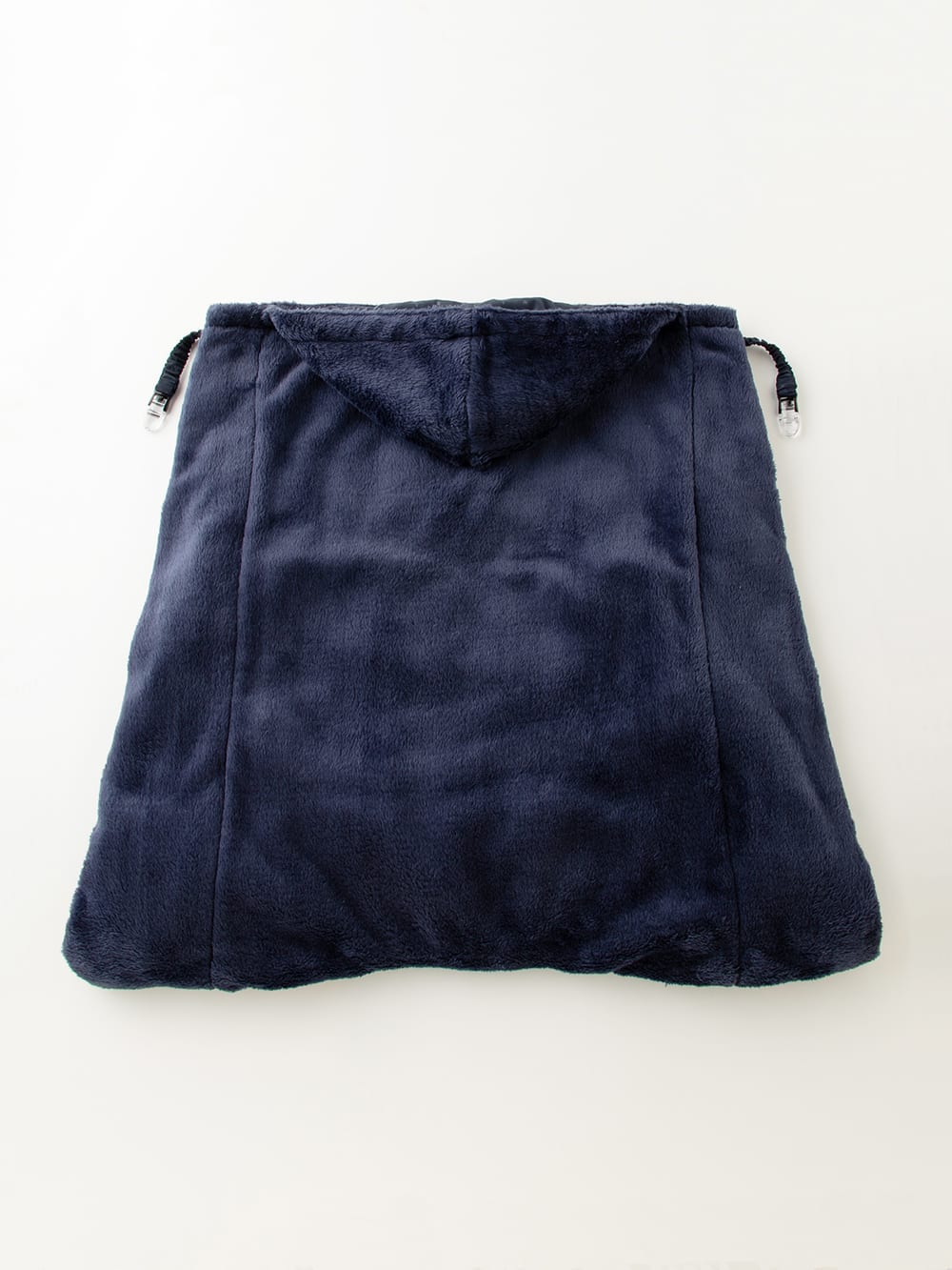 ベビーケープ|エンボス流星柄タフタ×シャギーフリースワンタッチケープ|ネイビー