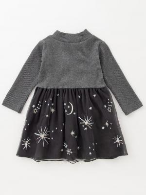 ベビー ワンピース|coto cotte（コトコト）星柄刺しゅうドッキングワンピース