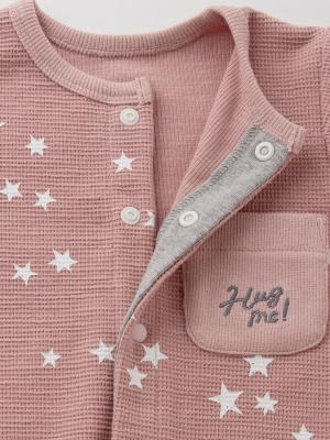 ロンパース・カバーオール|moc mof（モクモフ）ワッフル星柄ロンパース