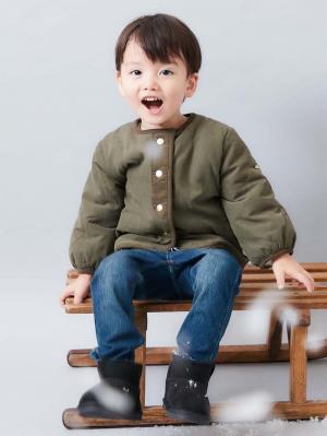 ベビー アウター|WILL MERY（ウィルメリー）リバーシブルキルトジャケット|カーキ