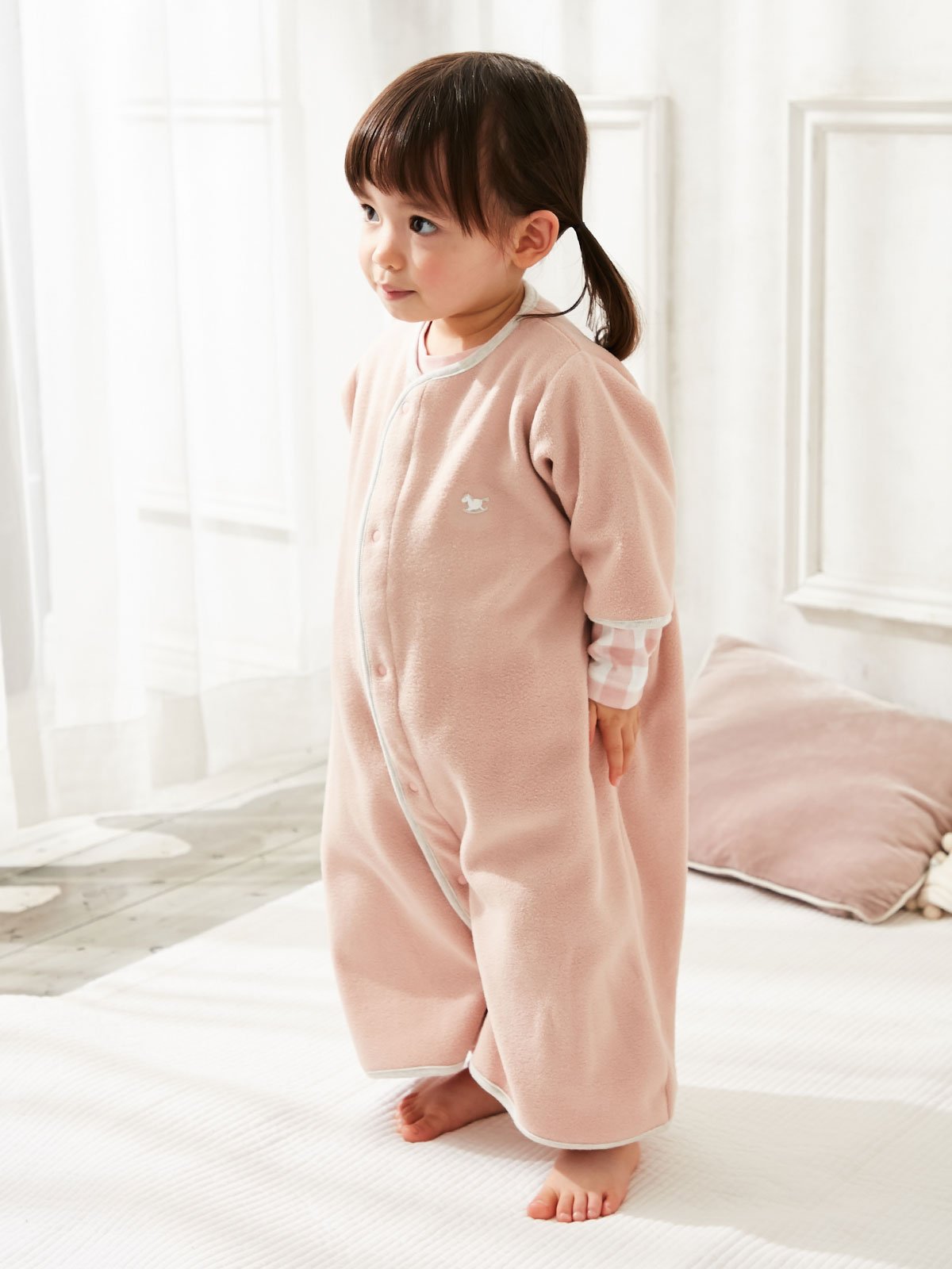 赤ちゃん パジャマ スリーパー 日本製 Angeliebeオリジナル 着たまま寝られる2wayフリーススリーパー ベビー 新生児 服 ベビー用品通販 エンジェリーベ 公式