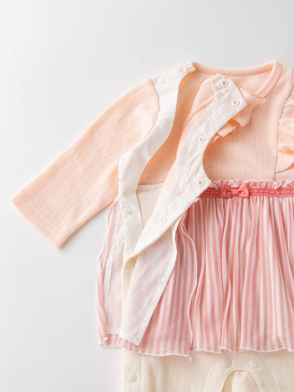 ロンパース・カバーオール|Kids zoo（キッズズー）ストライプスカート付カバーオール