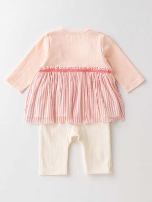 ロンパース・カバーオール|Kids zoo（キッズズー）ストライプスカート付カバーオール