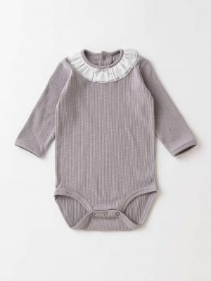 ANGELIEBEオリジナル  【親子コーデ可】フリル衿テレコボディ 51050