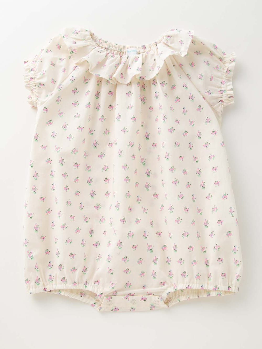 ロンパース・カバーオール|Boribon oeuf（ボリボンウーフ）フリル衿付きロンパース|アイボリー