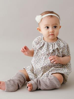 ロンパース・カバーオール|Boribon oeuf（ボリボンウーフ）フリル衿付きロンパース|キナリ