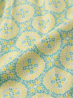 ロンパース・カバーオール|La Stella（ラ ステラ）タイル柄リボンギャザーロンパース