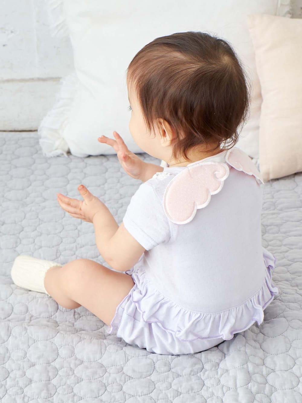 ロンパース・カバーオール | 【Kids zoo】レース付フリルロンパース ｜ベビー服（新生児服）・ベビー用品通販｜ エンジェリーベ 公式