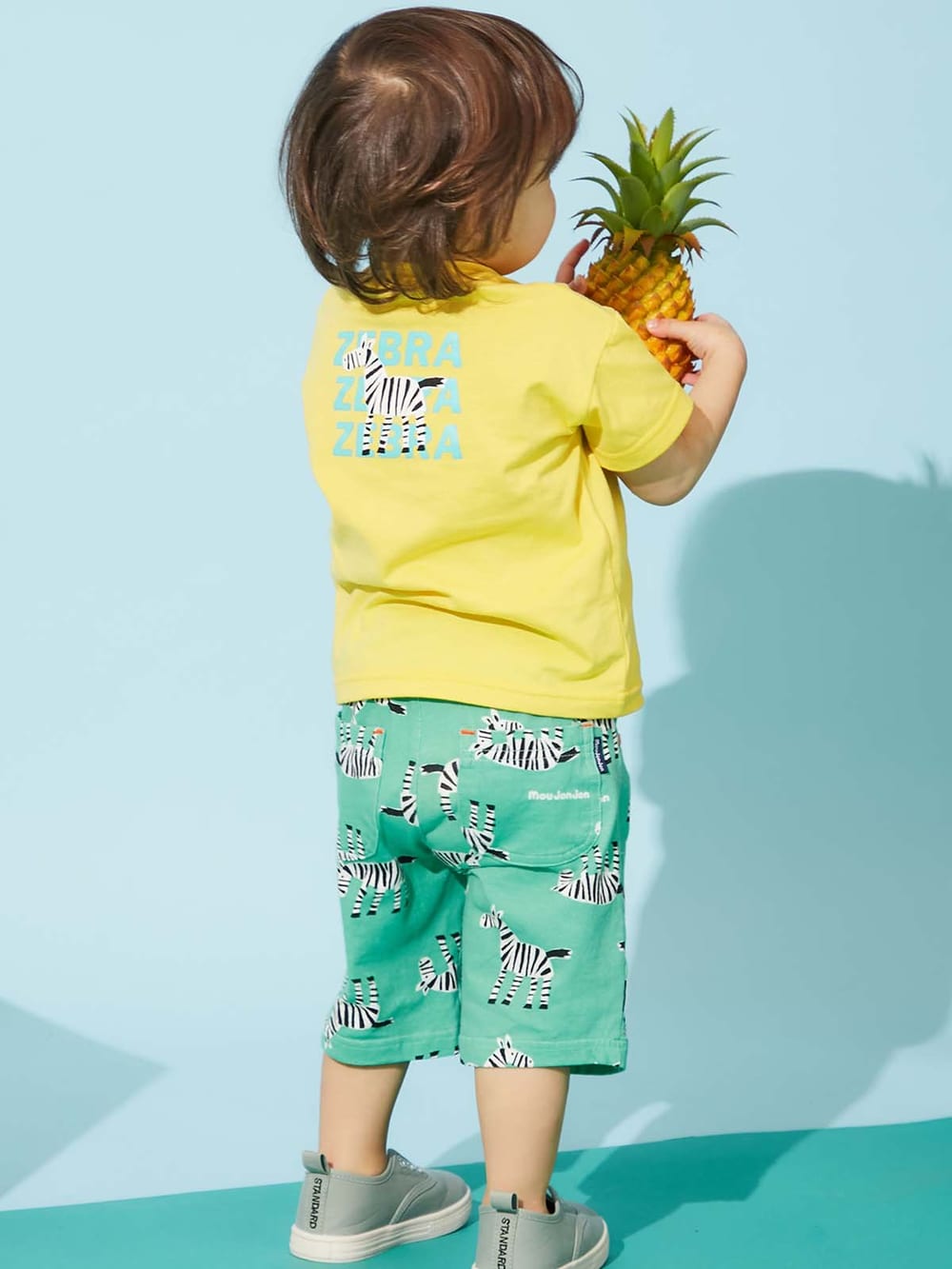 ベビー パンツ ズボン Moujonjon プリント6分丈パンツ ベビー 新生児 服 ベビー用品通販 エンジェリーベ 公式