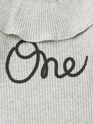 ロンパース・カバーオール|coto cotte（コトコト）衿フリルリブボディ|杢グレー