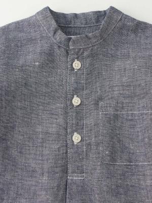 ベビートップス|ヘンリーネックシャツ