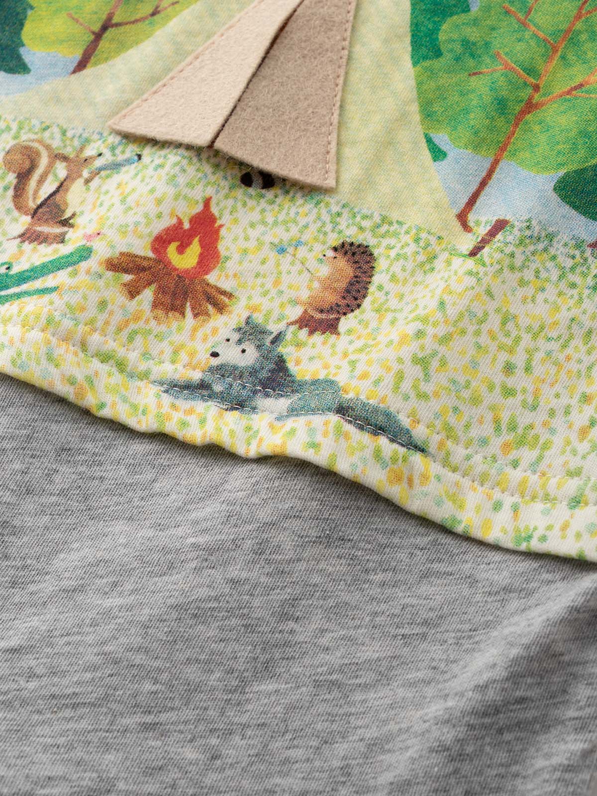 ロンパース・カバーオール|【BITZ】水彩キャンププリントロンパース