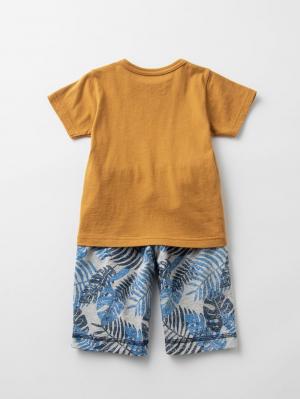 ベビートップス|Ampersand（アンパサンド）プリントＴシャツ＆ボタニカルパンツ2点セット