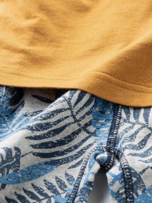 ベビートップス|Ampersand（アンパサンド）プリントＴシャツ＆ボタニカルパンツ2点セット