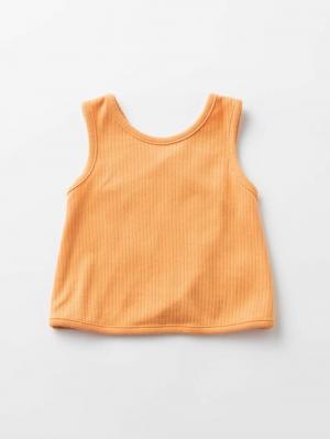 ベビートップス|Ampersand(アンパサンド)コットンリブセットアップ|オレンジ