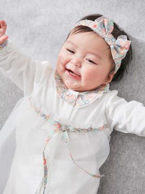 セレモニードレス|春 夏 秋 冬【日本製】ANGELIEBEオリジナル  リバティ小花柄　セレモニードレス|オフホワイト