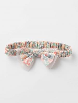 ベビー帽子(新生児・乳児)|【日本製】リバティ小花柄 ヘッドドレス|ピンク