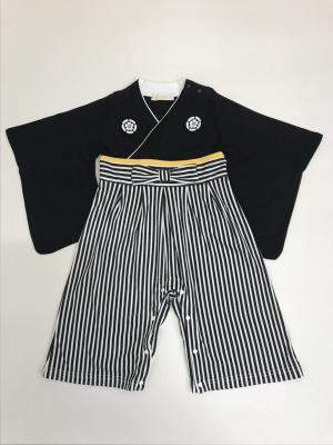 ベビー袴|和風袴ロンパース 男の子|ブラック