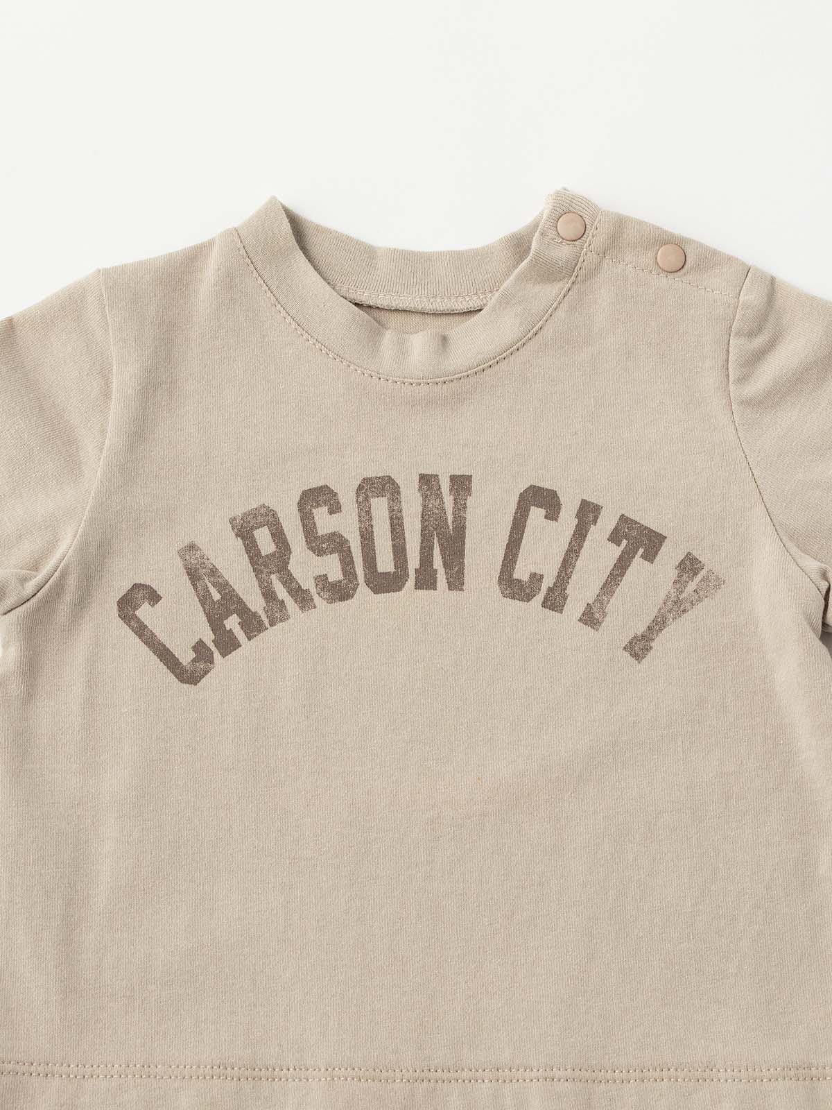 ロンパース・カバーオール|ANGELIEBEオリジナル  異素材ドッキングロゴロンパース