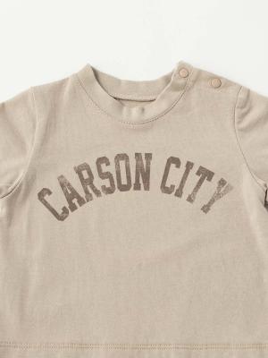 ロンパース・カバーオール|ANGELIEBEオリジナル  異素材ドッキングロゴロンパース