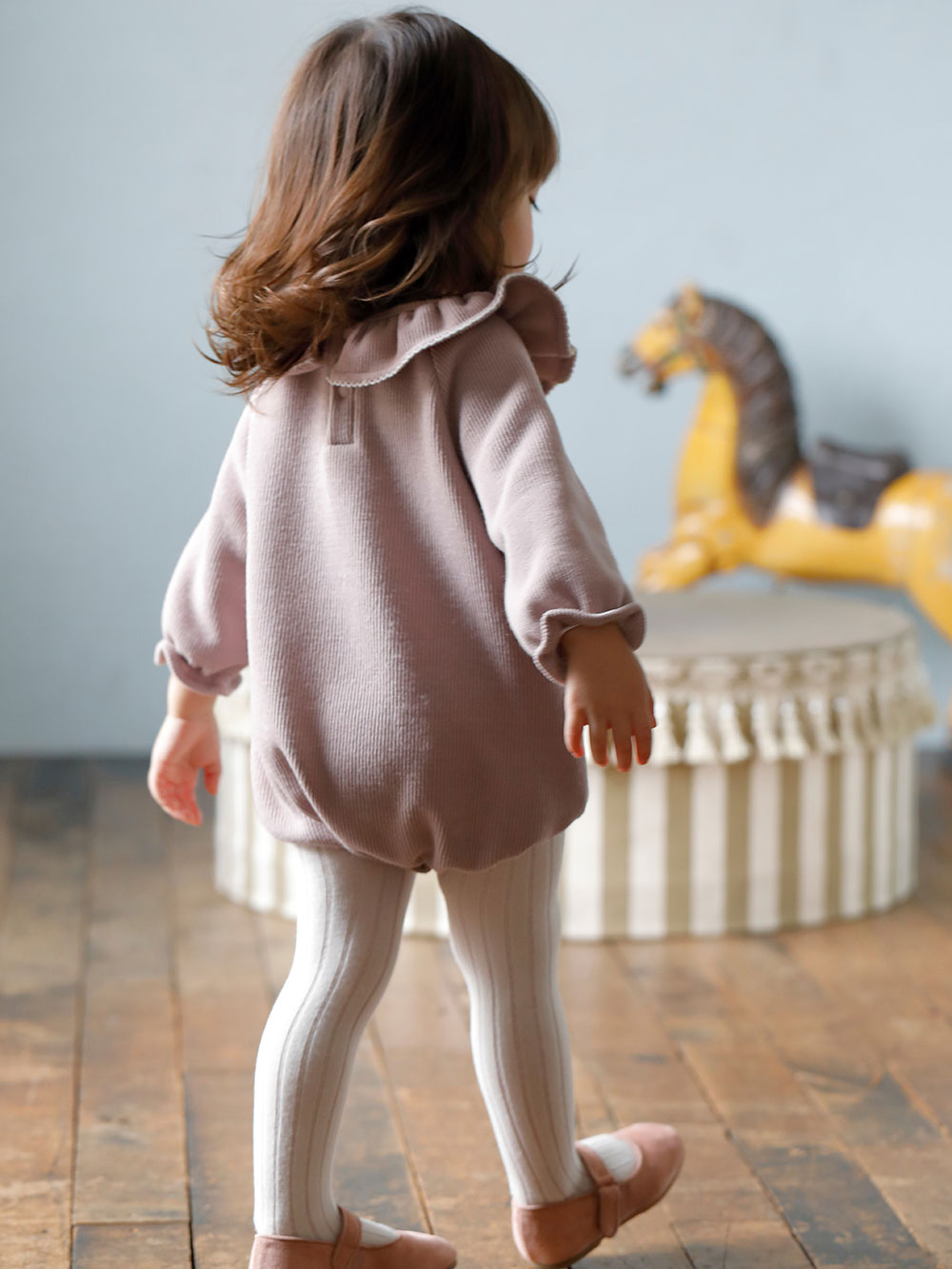 ロンパース カバーオール 親子コーデ ニットソーフリルロンパース ベビー服 新生児服 ベビー用品通販 エンジェリーベ 公式