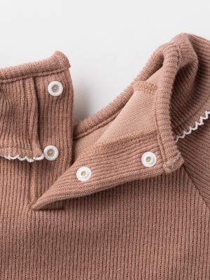 ロンパース・カバーオール|ニットソーフリルロンパース