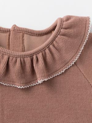 ロンパース・カバーオール|ニットソーフリルロンパース